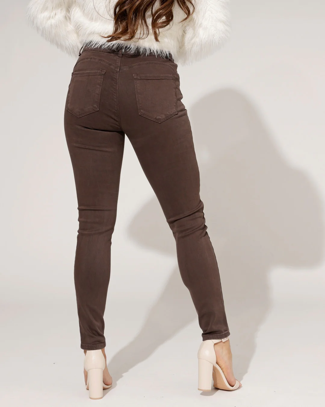 Ana & Lucy | Skinny Jeans Melis-CM Donkerbruin - Image 5