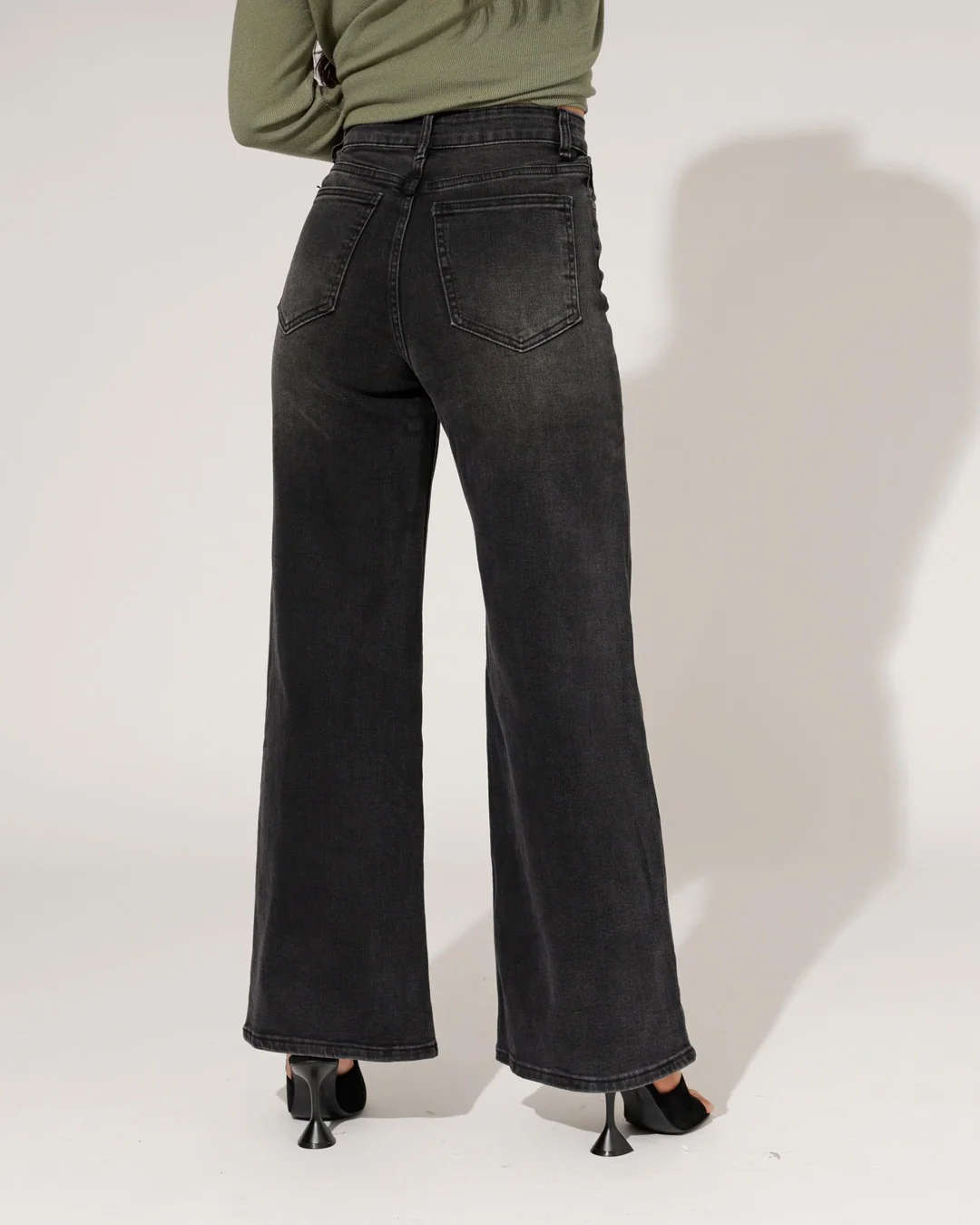 Ana & Lucy | Wide Leg Jeans Noe-4 Donkergrijs - Image 5