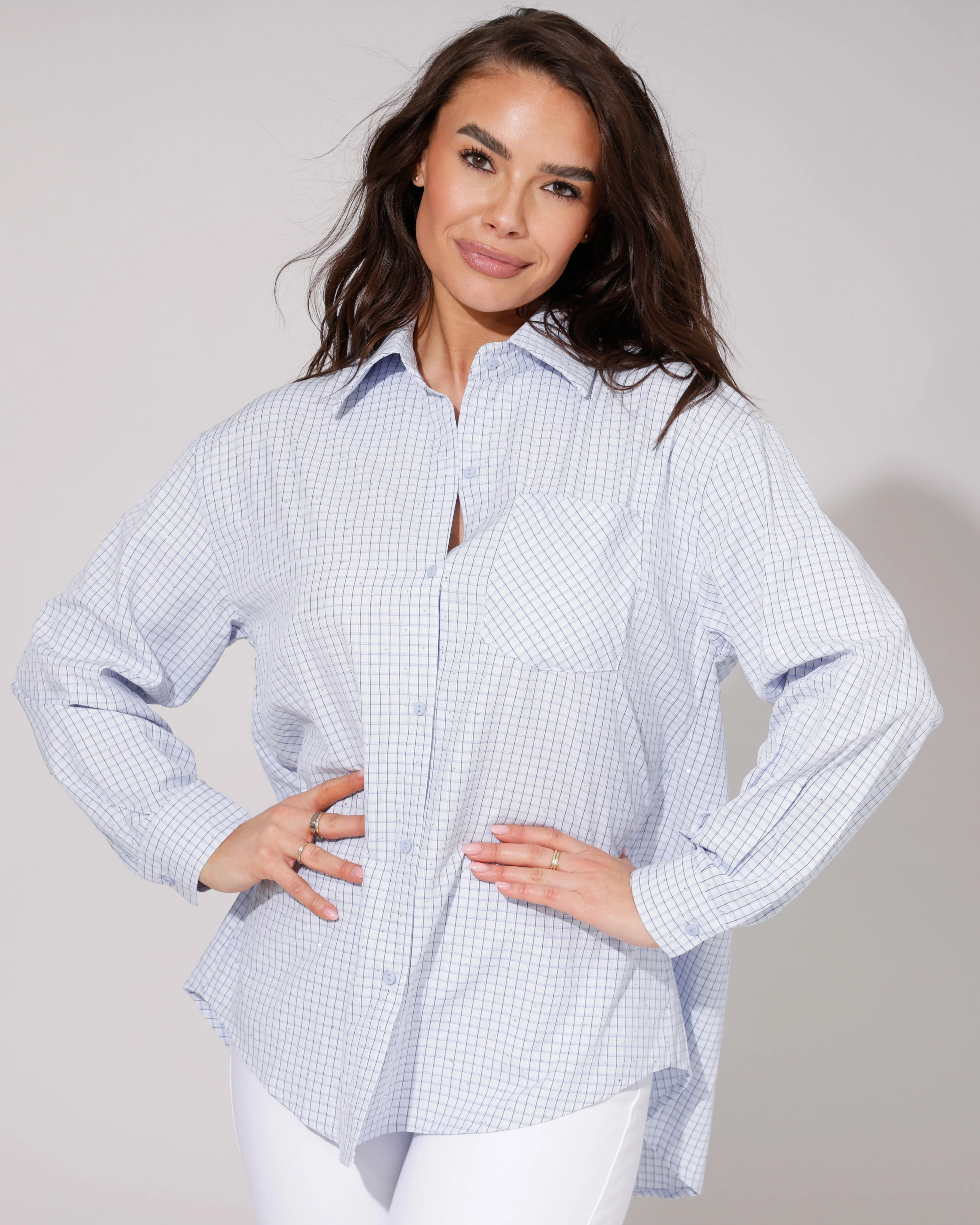 Blouse Yindey Lichtblauw - Image 4