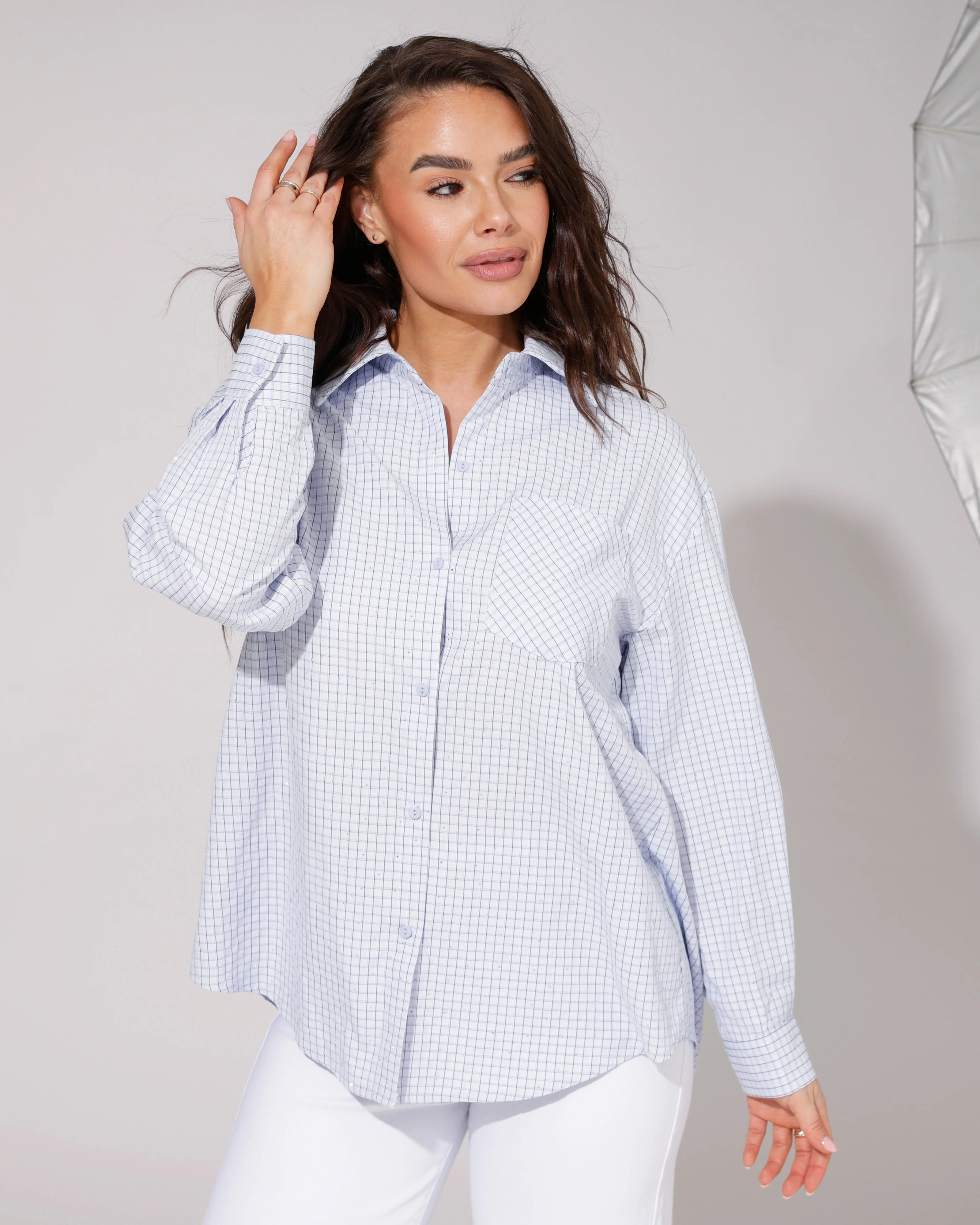 Blouse Yindey Lichtblauw - Image 5