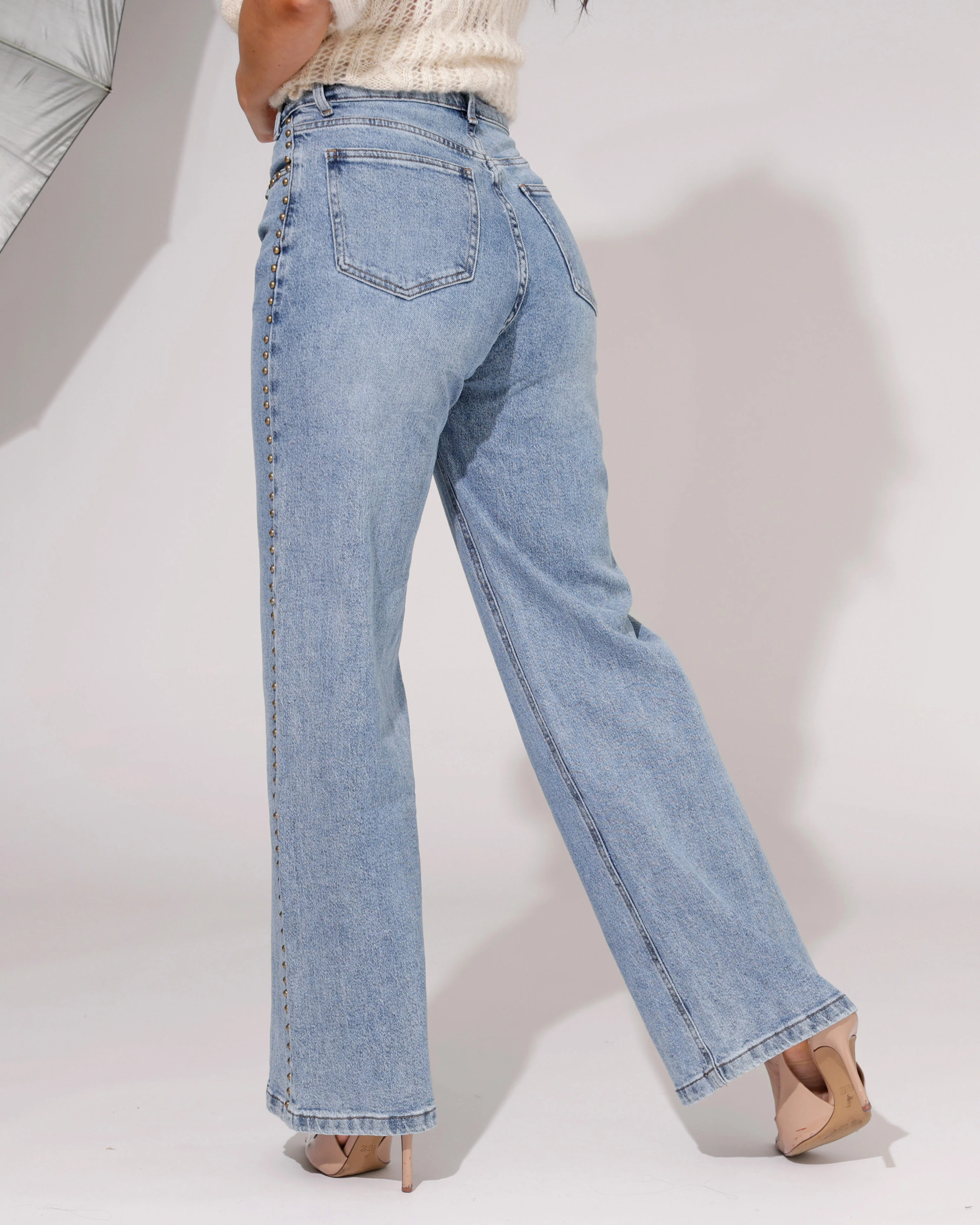 Folyrose | Wide leg jeans Rory Blauw - Image 3