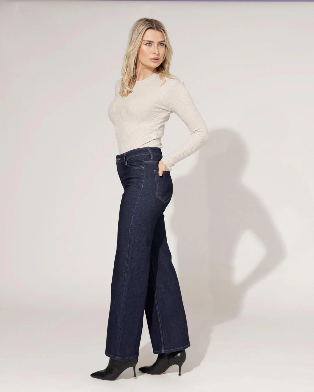 Folyrose | Wide Leg Jeans Tina Donkerblauw - Image 3
