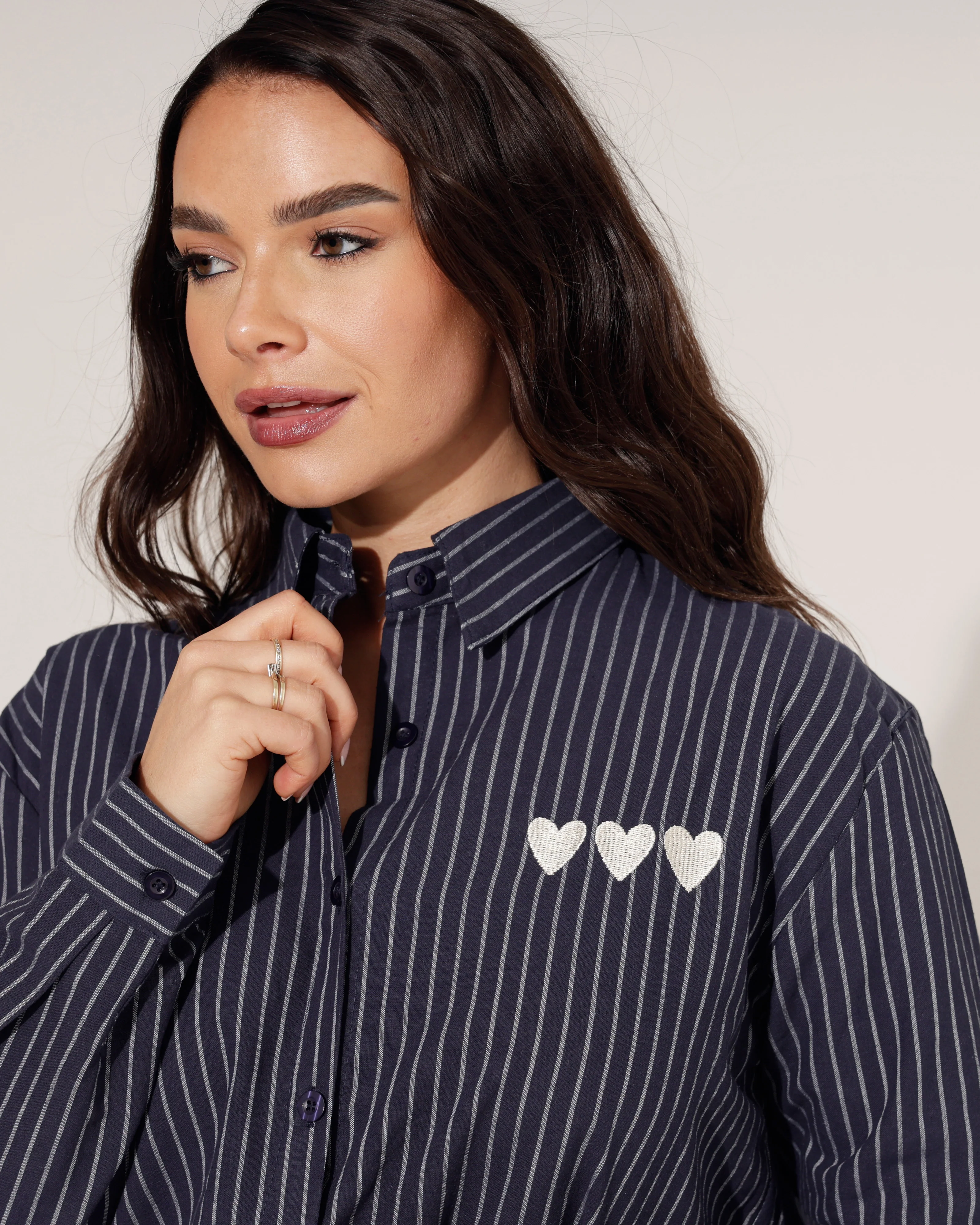 Gestreepte Blouse Izzey Donkerblauw - Image 3