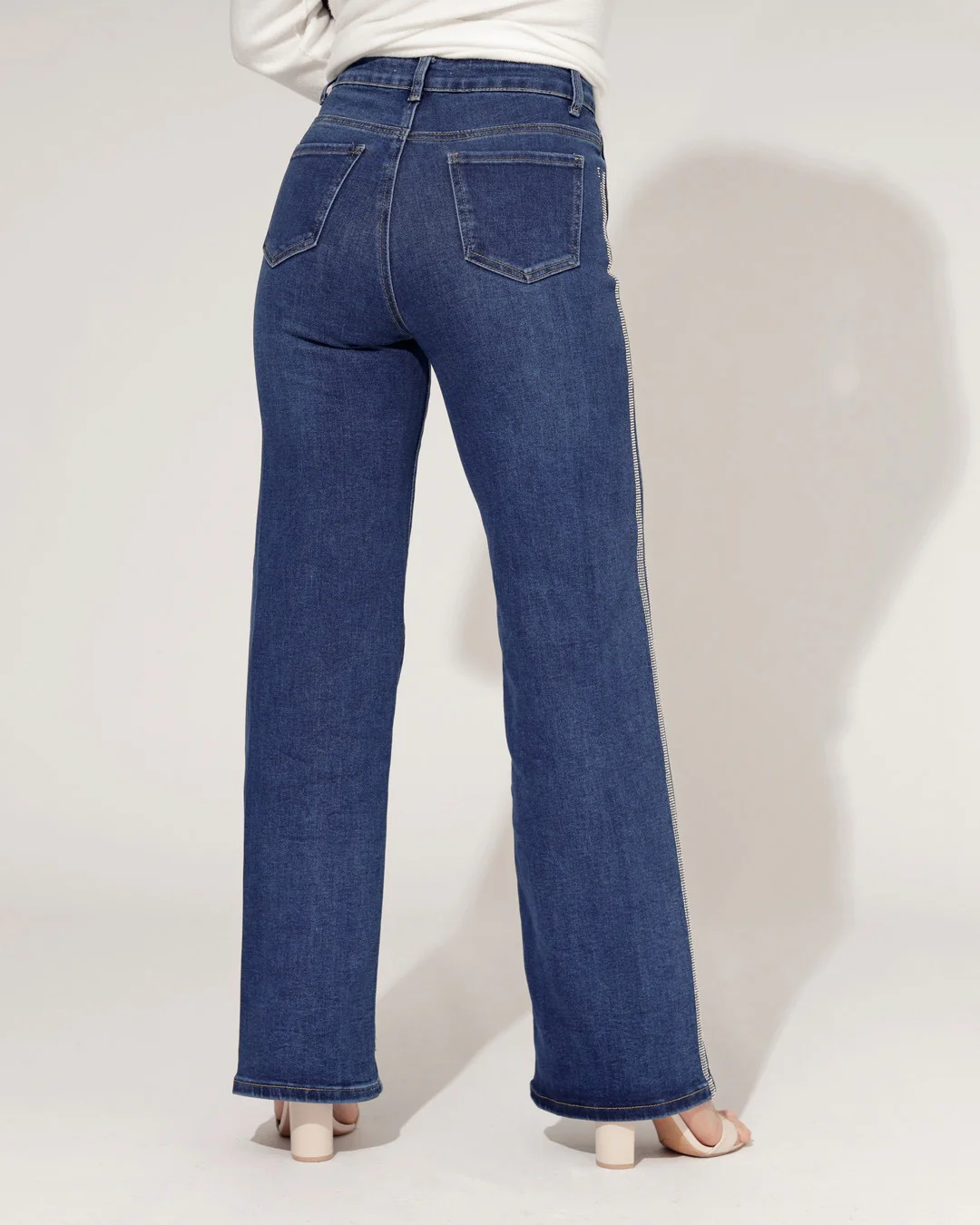 Goodies | Wide leg jeans Kaya Donkerblauw - Image 3