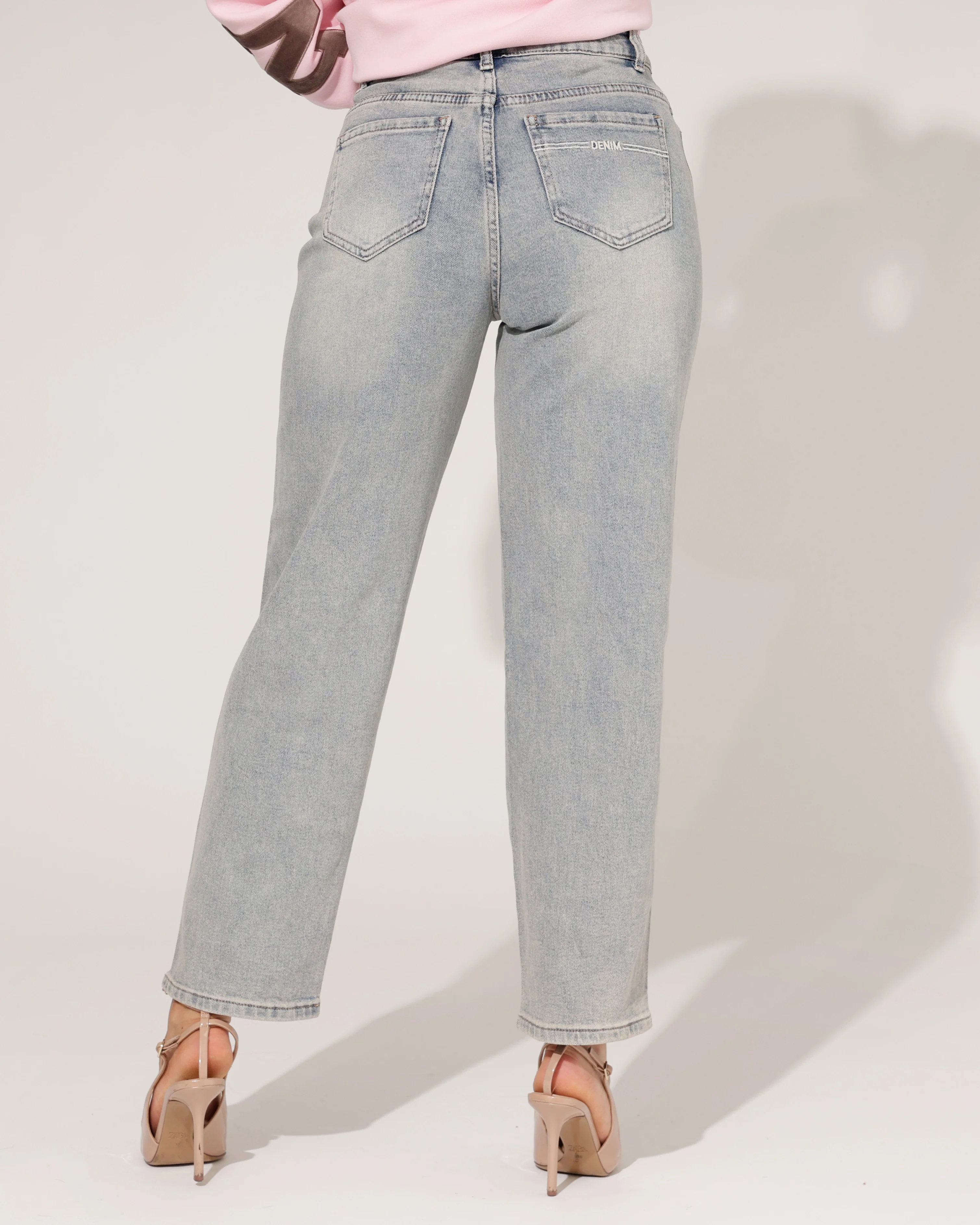 Hello Miss | Barrel jeans Ansh-1 Blauw - Image 3