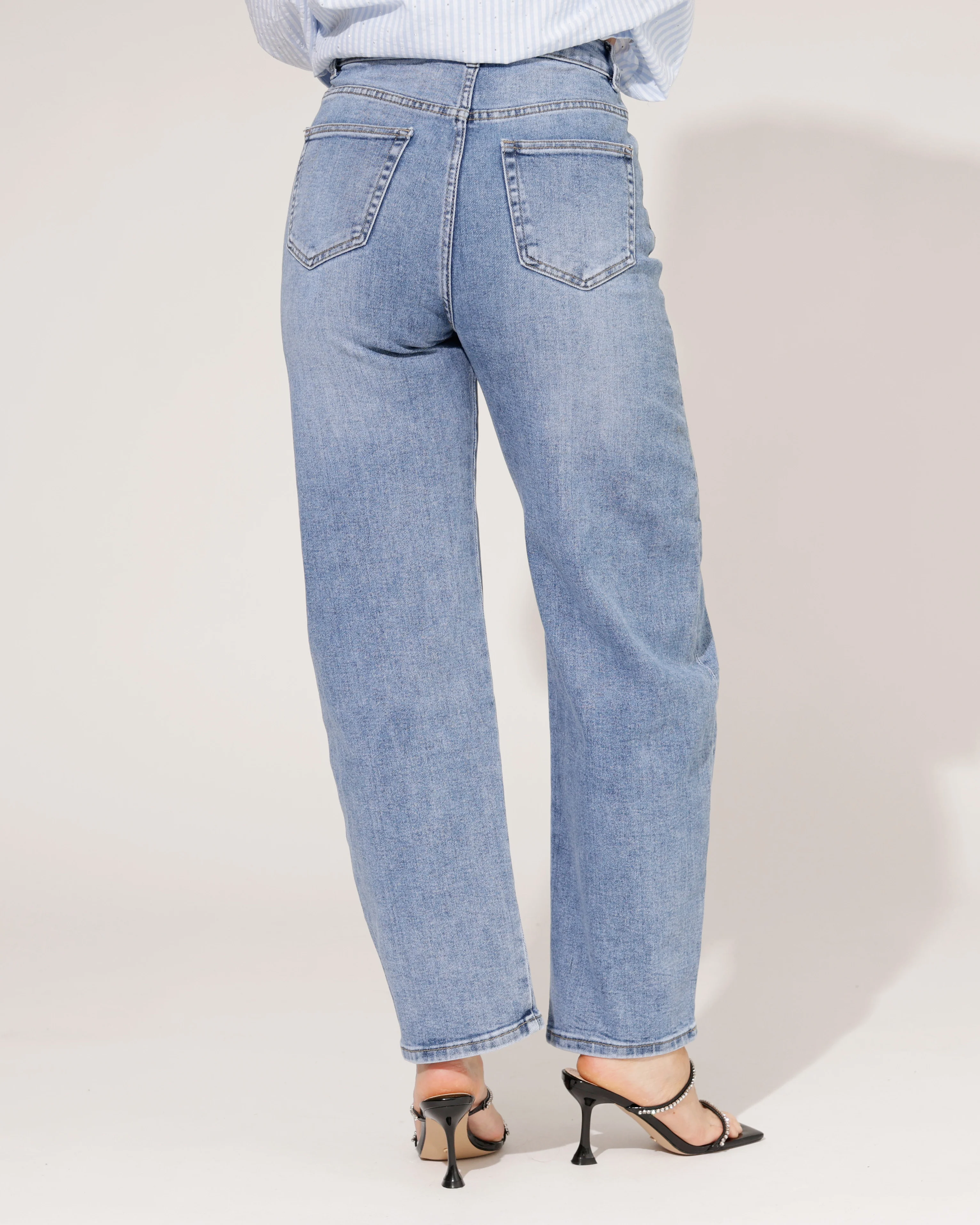 Hello Miss | Barrel Jeans Savvy-2 Blauw - Image 3
