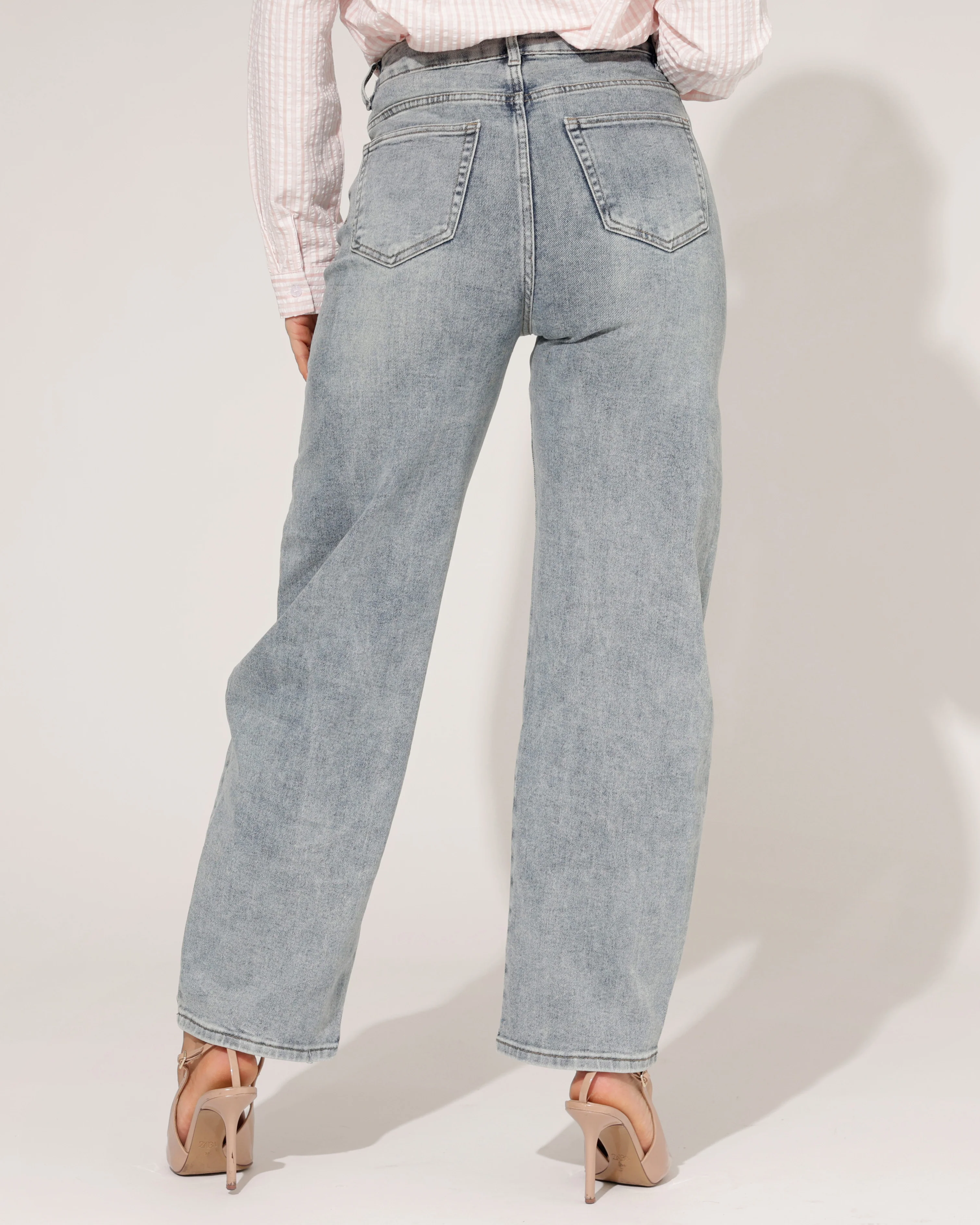 Hello Miss | Barrel jeans Savvy-3 Blauw - Image 3