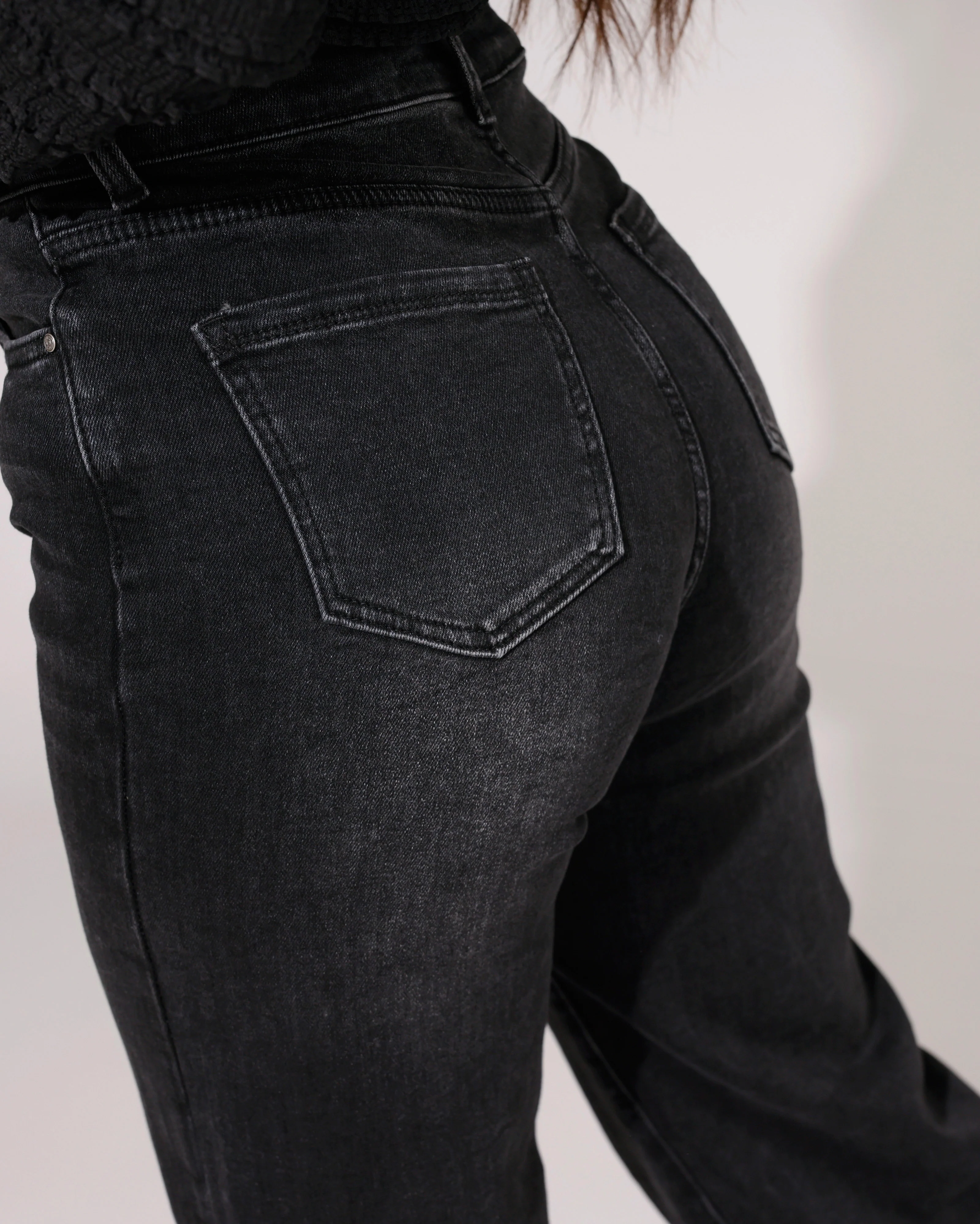 Hello Miss | Wide Leg Jeans Jill-6 Zwart - Image 5