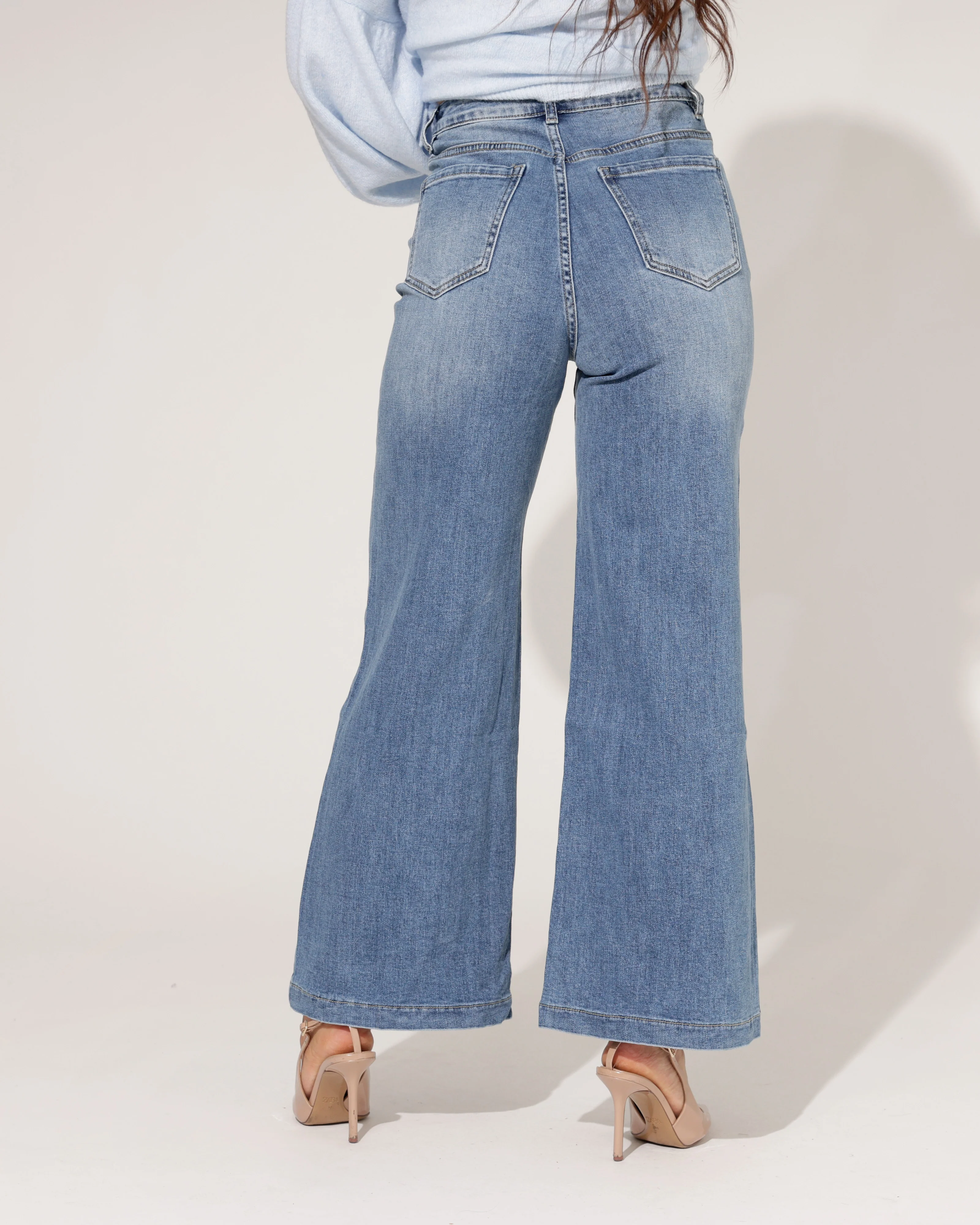 Jewelly| Wide leg jeans Jenna Blauw - Image 4