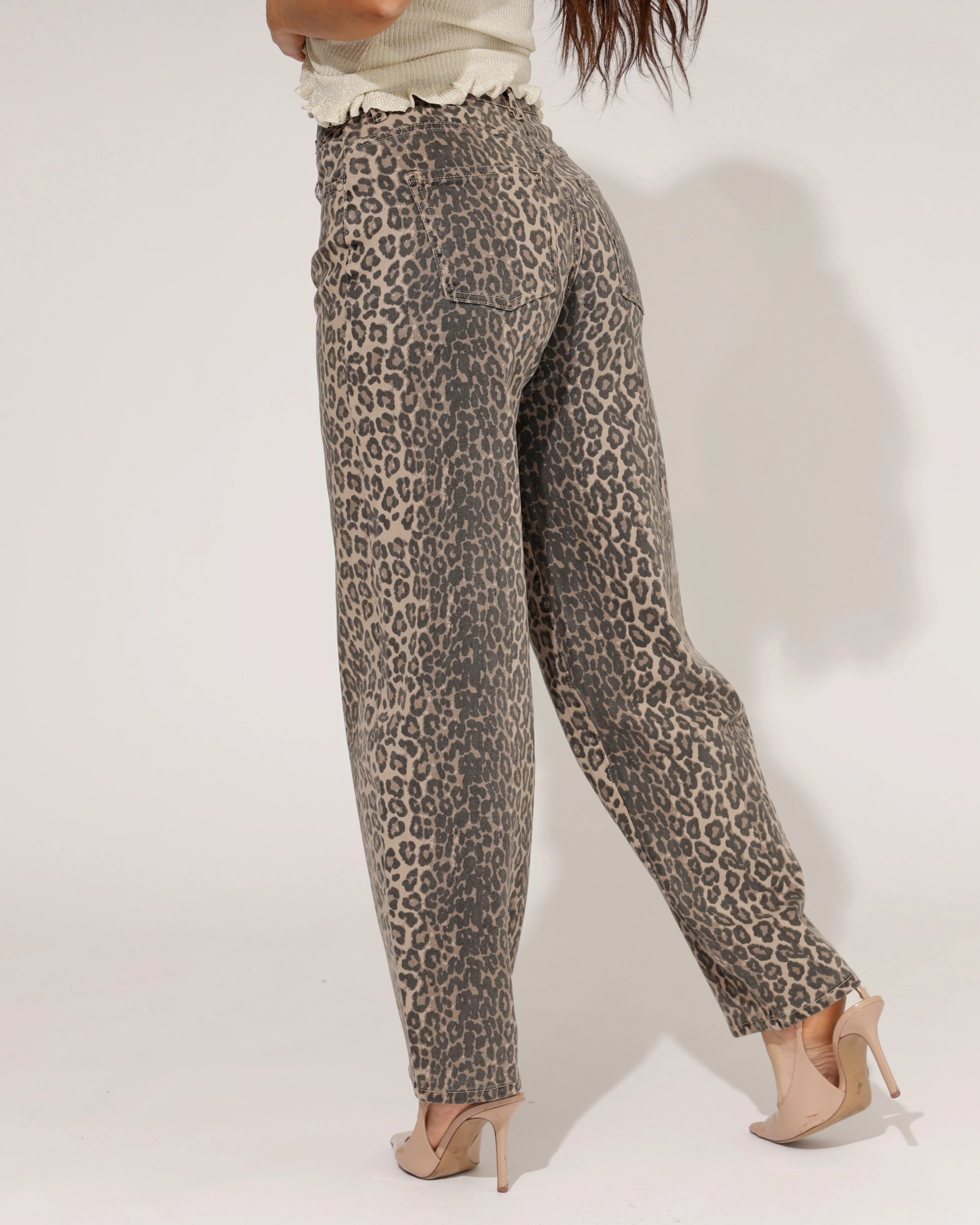 Laulia | Barrel jeans, full length Lily Panter Bruin - Image 5