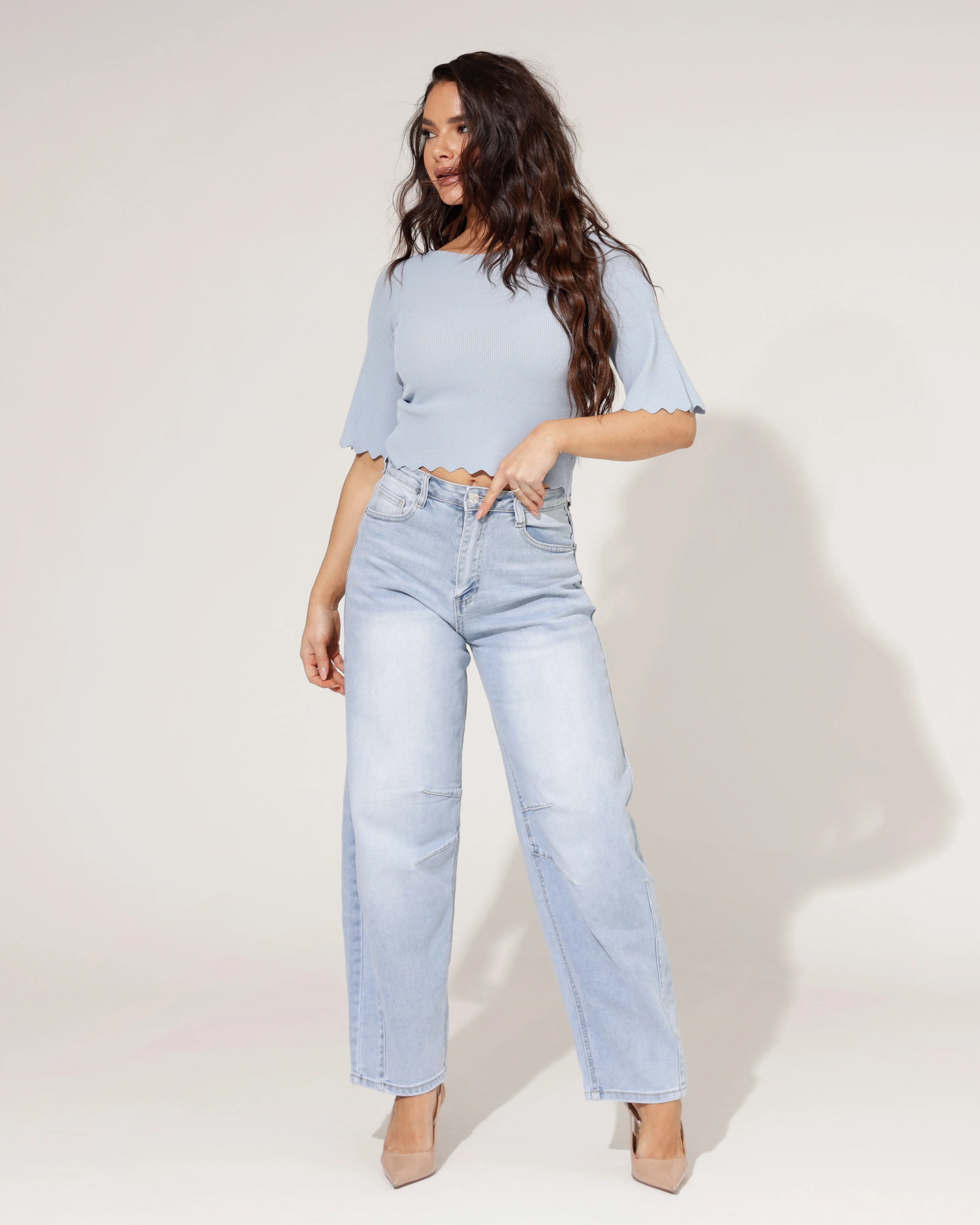 Laulia - Barrel jeans Melie-3 Lichtblauw - Image 3