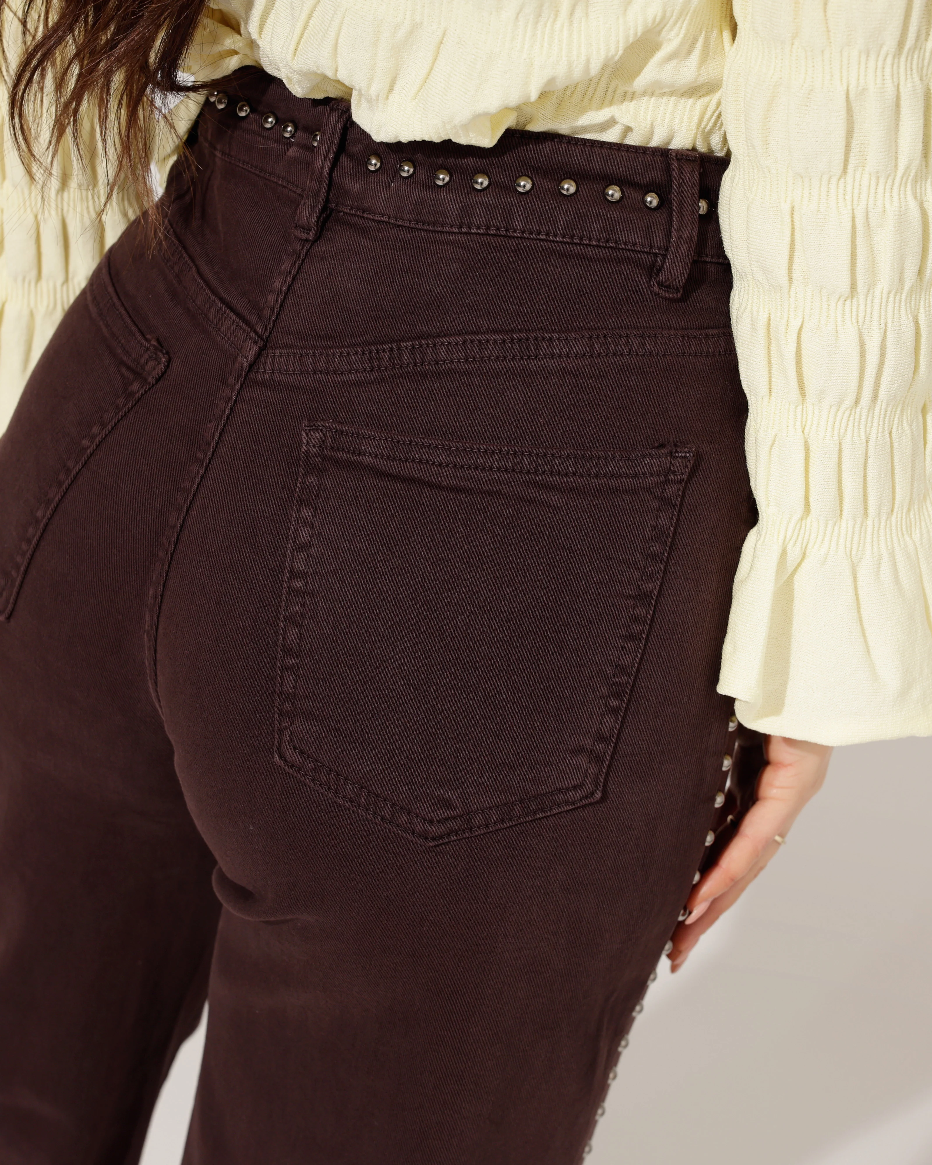 Laulia | Wide leg jeans Mae-4 Donkerbruin - Image 5