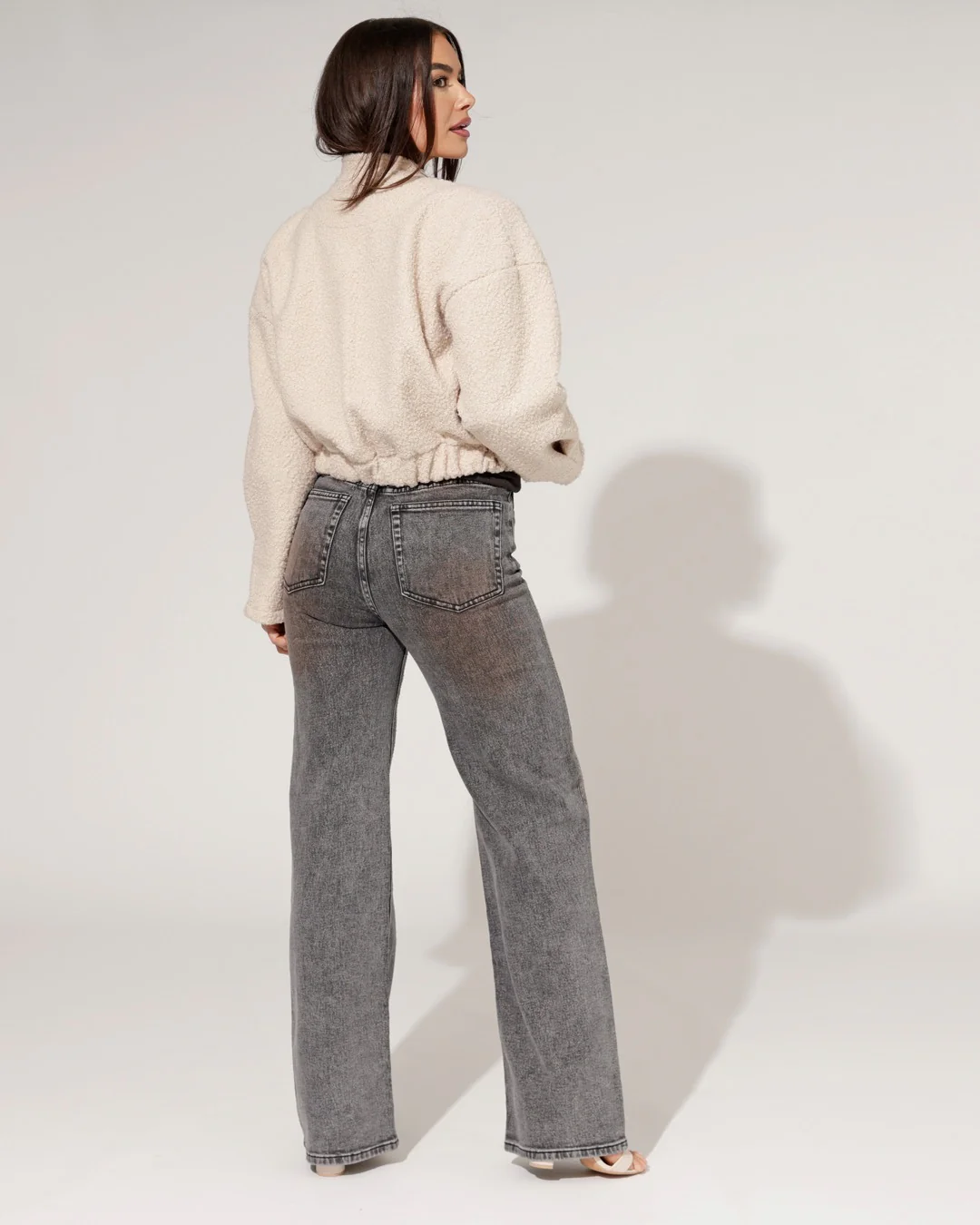 Queen Hearts | Wide leg jeans Beau-2 Grijs - Image 3