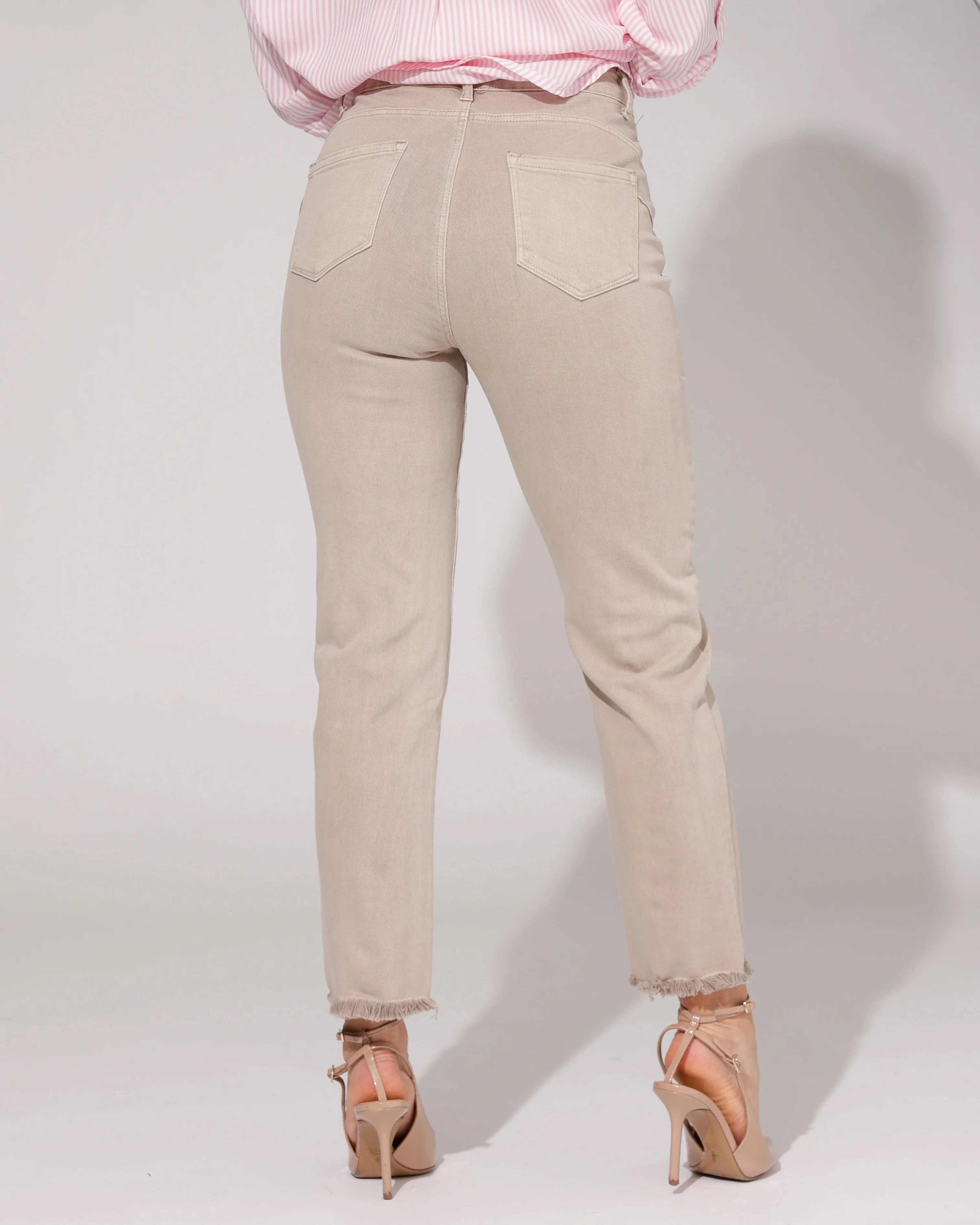 Redseventy | Straight Jeans Gina-5 Taupe - Image 3