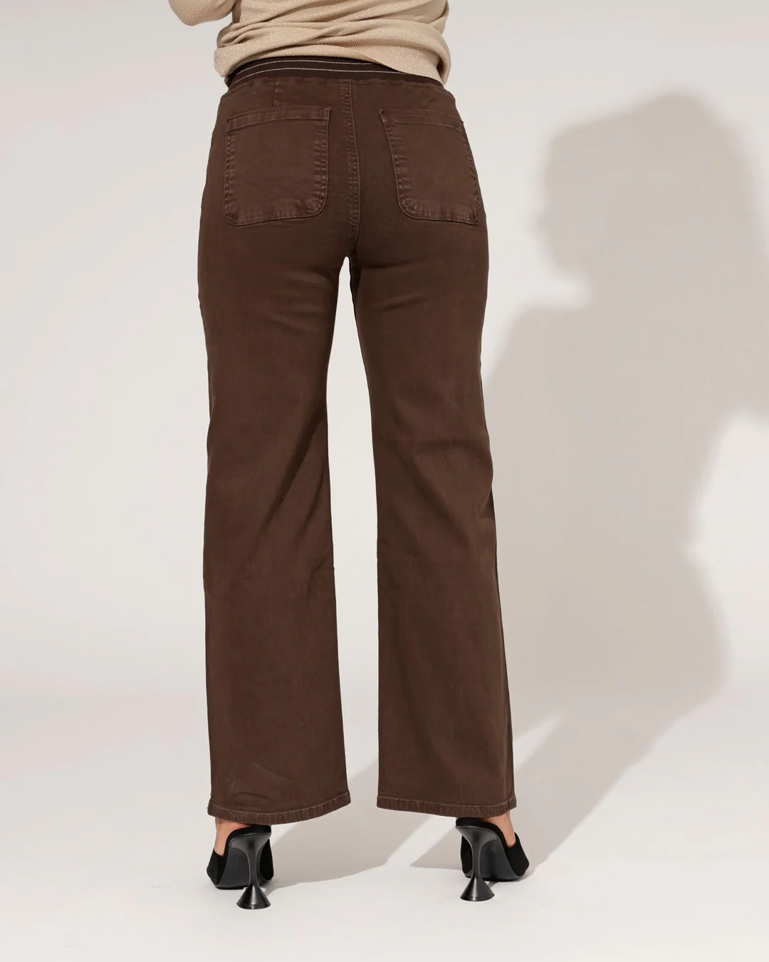 ZAC & ZOE | Jog-jeans Wide Leg Mimi-C Donkerbruin - Image 4