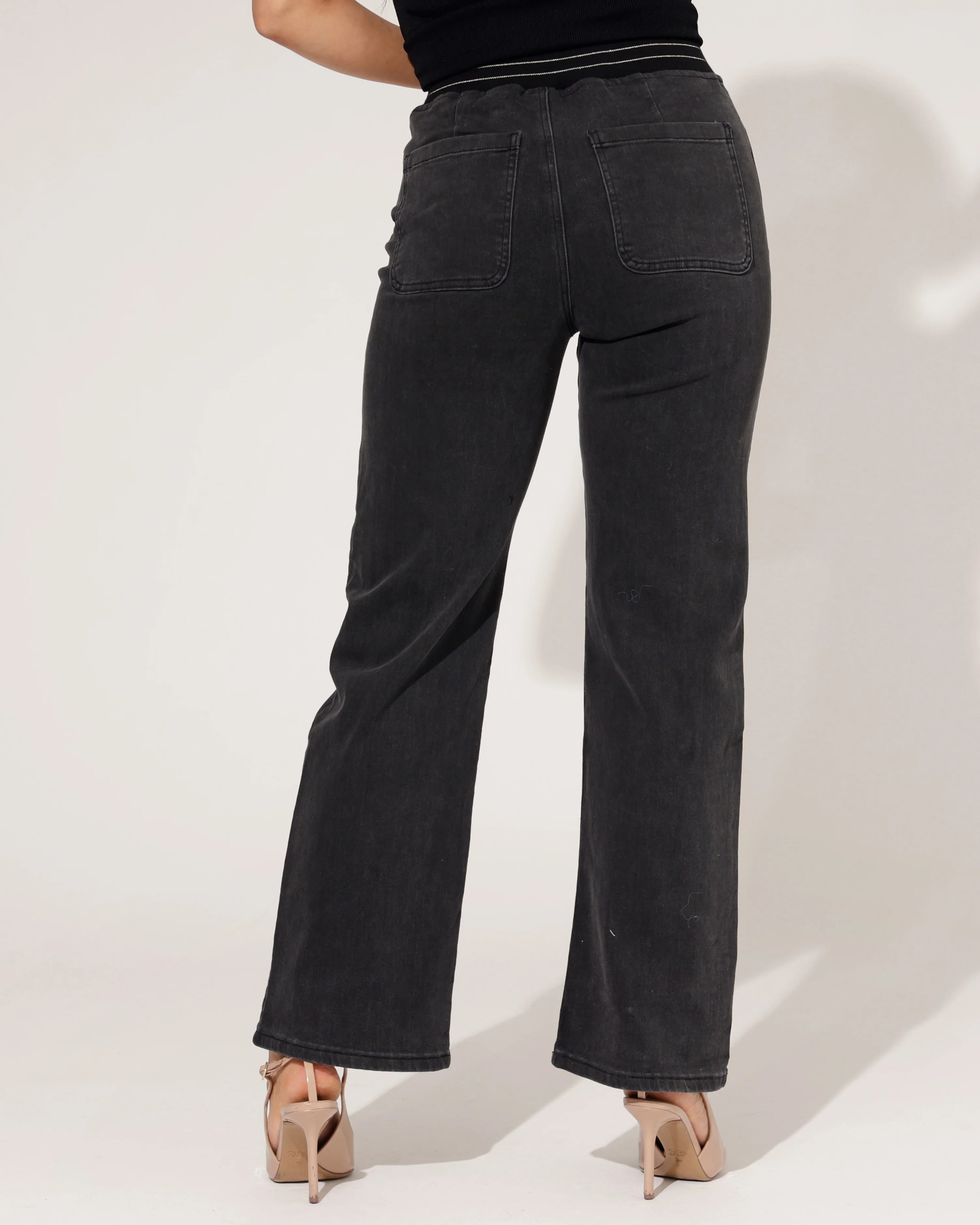 ZAC & ZOE | Jog jeans Wide leg Mimi-HR Donkergrijs - Image 4