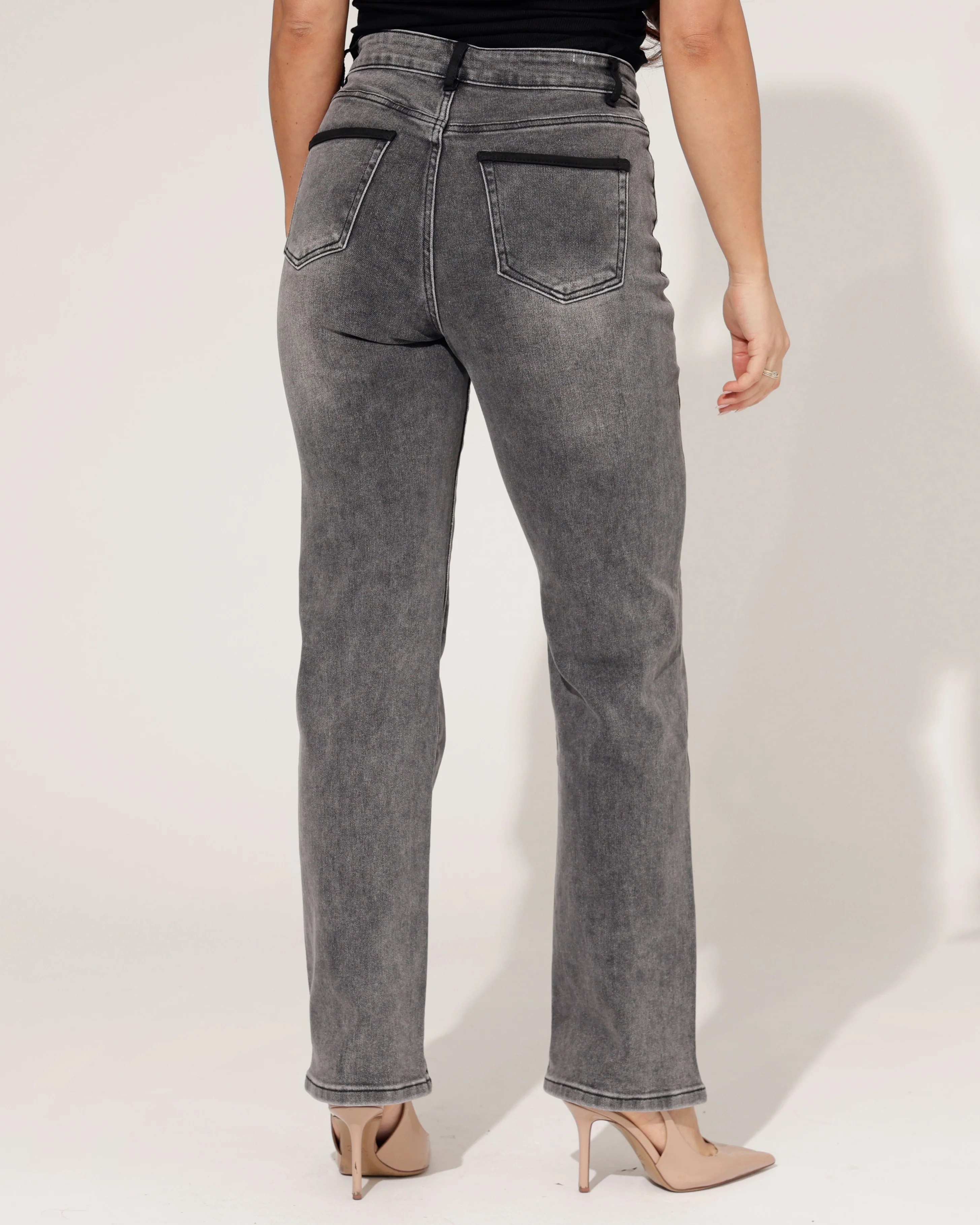 ZAC & ZOE | Straight Jeans Liza-GR Grijs - Image 4